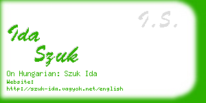 ida szuk business card